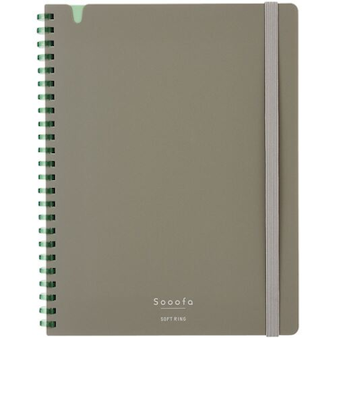 コクヨ（KOKUYO）　ソフトリングノート　スーファ　4mm方眼　A5変型　80枚　ス－SV738S4－DM　ウォームグレー