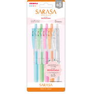 ゼブラ(ZEBRA) サラサクリップ 0.5mm JJ15-5C-MK-N ミルクカラー5色セットN