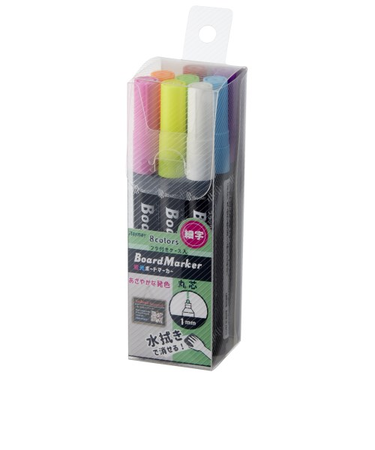 レイメイ　蛍光ボードマーカー　細字8本パック　LBM1049