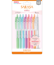 ゼブラ（ZEBRA）　サラサクリップ　0.5mm　JJ15－8C－MK－N　ミルクカラー8色セットN