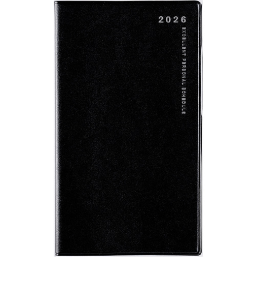 【2026年1月始まり】　高橋書店　リベルデュオ1　手帳判　マンスリーブロック　261　ミッドナイト・ブラック　日曜始まり