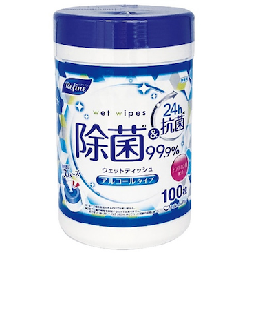 Life-do.Plus　リファイン　アルコール除菌　ウェットボトル　LD-153　100枚入