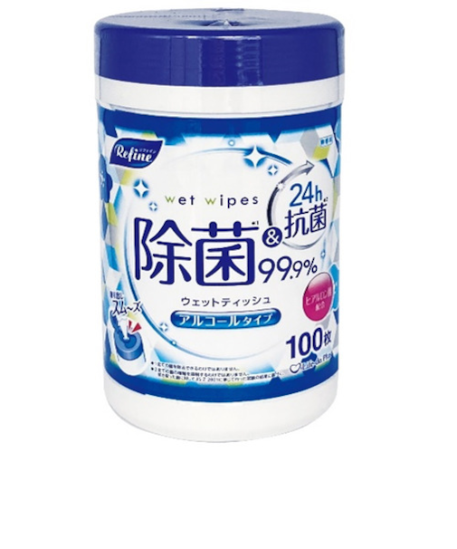 Life-do.Plus　リファイン　アルコール除菌　ウェットボトル　LD-153　100枚入