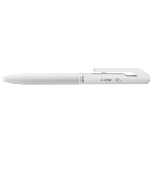 ぺんてる（Pentel）　カルム（Calme）　単色ボールペン　0.5mm　黒　BXA105W－A　グレイッシュホワイト