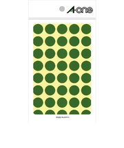 エーワン（A-one）　カラーラベル　15mm丸　緑