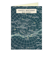 カバリーニ（CAVALLINI）　グリーティングカード　Happy　Birthday　天体