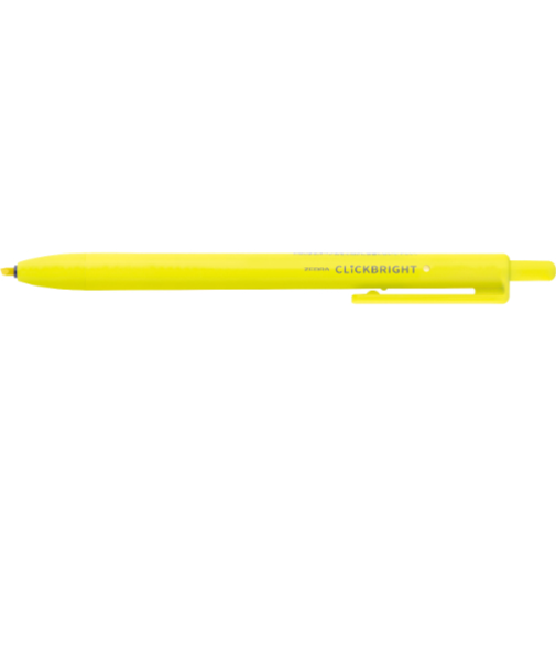 ゼブラ（ZEBRA）　クリックブライト　WKS30－Y　黄