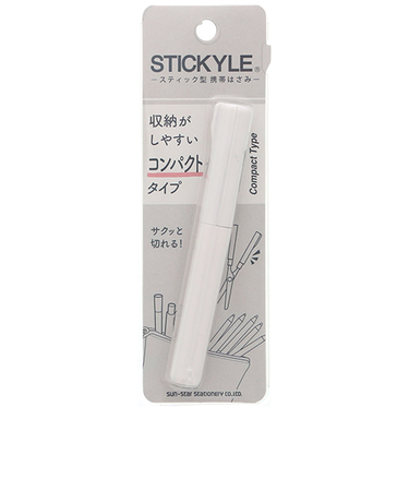 サンスター文具　スティッキールはさみ　S3791874　ホワイト×ホワイト
