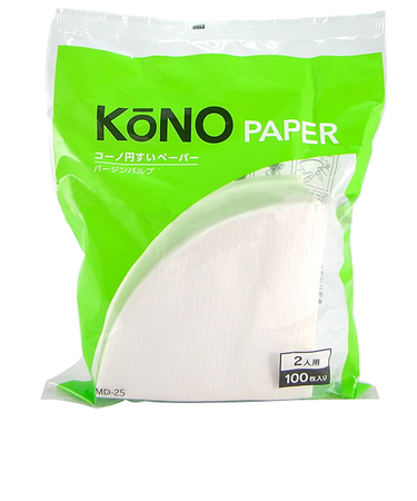 コーノ　コーノ式円錐フィルター　2人用　専用ペーパー　MD－25　ホワイト　100枚入