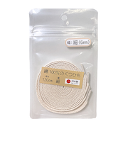 木原産業　綿100％のくつひも　細幅　120cm　生成