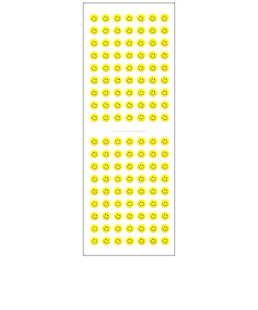 オクヤマ　クリアーシール　SC276　超ミニスマイル黄