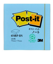 3M　ポスト・イット　ノート　654RP－BN　ブルー