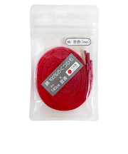 木原産業　綿100％のくつひも　普通幅　140cm　赤