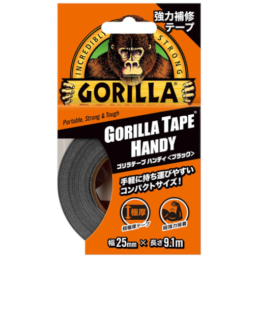 ゴリラ（GORILLA）　ゴリラテープ　ハンディ　ブラック