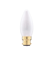 旭光　シャンデリア球　海外口金　40W　C37B22D　フロスト