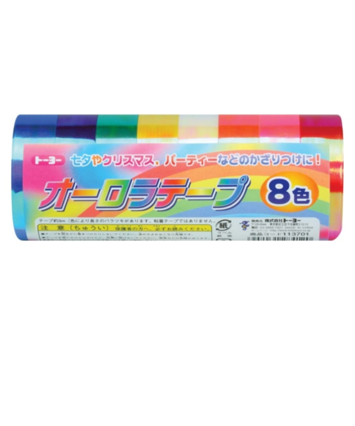 トーヨー　オーロラテープ　8色入　113701
