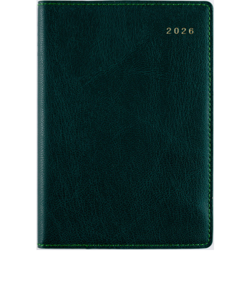 【2026年1月始まり】　高橋書店　リシェル5　A6　ウィークリーバーチカル　215　カメリアグリーン　月曜始まり