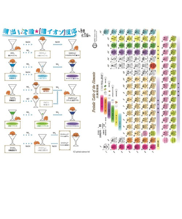 グローバルサイエンス　クリアファイル　ダブルポケット　A4　沈殿錯イオン反応