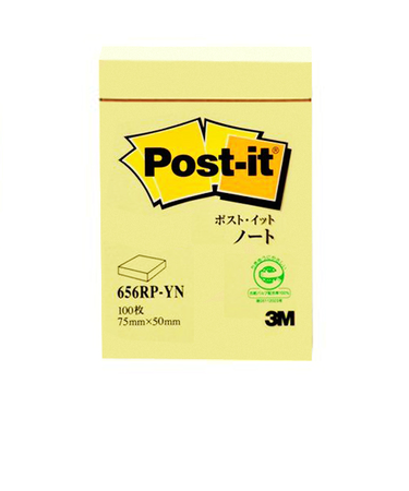3M　ポスト・イット　ノート　656RP－YN　イエロー
