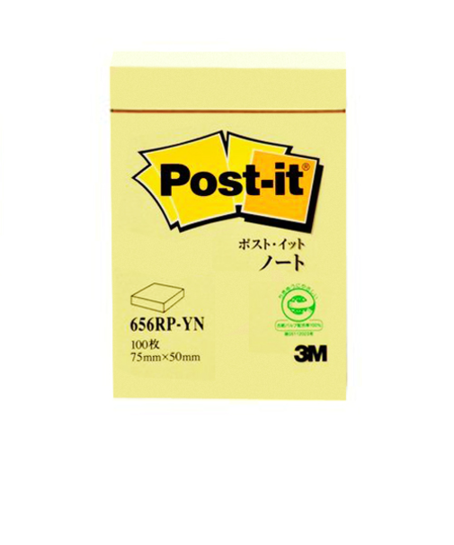 3M　ポスト・イット　ノート　656RP－YN　イエロー