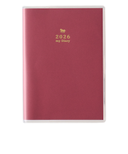【2026年1月始まり】　ペイジェム（PAGEM　by　NOLTY）　メモリー（日記）　B7　デイリー2日1ページ　8502　レッド　日曜始まり