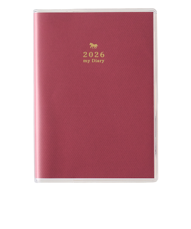 【2026年1月始まり】　ペイジェム（PAGEM　by　NOLTY）　メモリー（日記）　B7　デイリー2日1ページ　8502　レッド　日曜始まり
