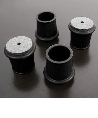 フェルト付き脚キャップ　適応サイズ22～25mm　ブラック