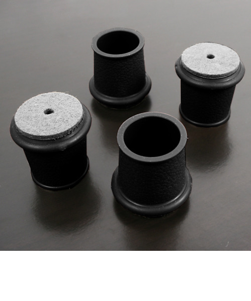 フェルト付き脚キャップ　適応サイズ22～25mm　ブラック