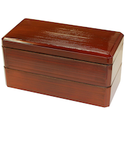 ミタニ　刷毛目　二段　ランチBOX　春慶塗