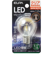 エルパ（ELPA）　LED電球S型　LDA1CL－G－E17－G456