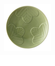 小田陶器　engi紋　小皿　M16302　レリーフ松／緑