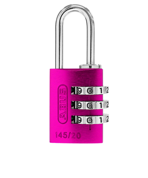 アバス（ABUS）　マイカラー可変式南京錠　145／20　ピンク