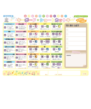 西敬　かき消し出来る下敷き　B5　MO－7N　キーボード・ショートカットキー