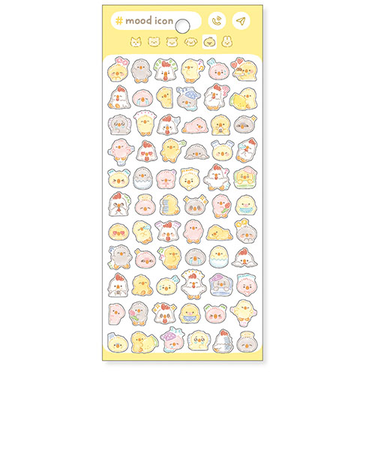 マインドウェイブ　ムードアイコンステッカー　82501　ひよこ