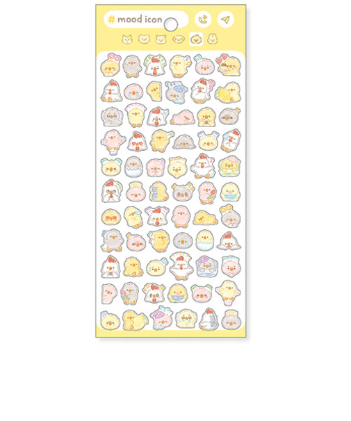 マインドウェイブ　ムードアイコンステッカー　82501　ひよこ