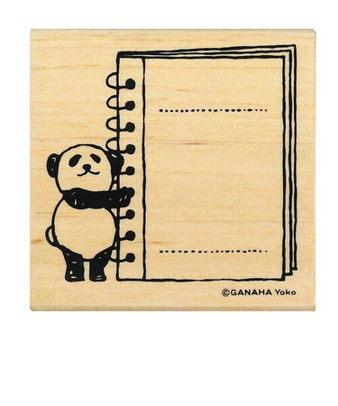 こどものかお　どうぶつはんこ【手帳編】　1675－004　パンダ/リングノート