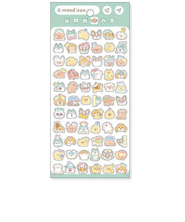 マインドウェイブ　ムードアイコンステッカー　82500　いぬ