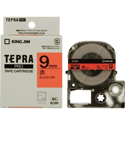 キングジム(KING JIM) プロテープカートリッジ 9mm 赤/黒字 SC9R