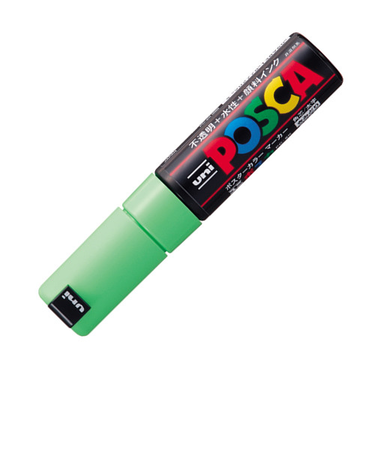 三菱鉛筆　ポスカ　太字角芯　PC－8K　黄緑
