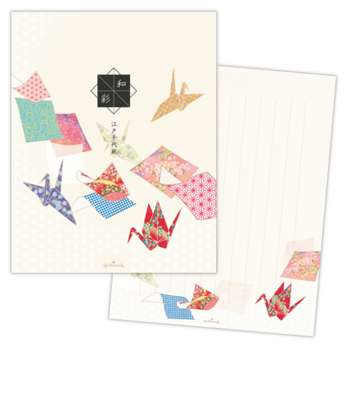 ホールマーク（Hallmark）　レターパッド　縦罫線　842031　和彩江戸千代紙Ⅱ