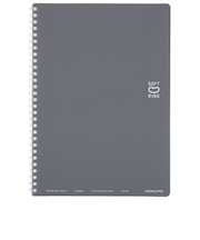 コクヨ（KOKUYO）　ソフトリングノート　ドット入り罫線　6号（セミB5)　ス－SV301BT－DM　ダークグレー