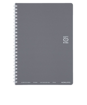 コクヨ（KOKUYO）　ソフトリングノート　ドット入り罫線　3号（A5）　ス－SV331BT－DM　ダークグレー