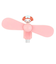 【お買い得】　グルマンディーズ　コネクタ付き　ミニクールファン（USB　Type-C）　サンリオキャラクターズ　マイメロディ
