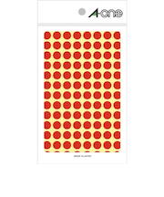 エーワン（A-one）　カラーラベル　9mm丸　赤