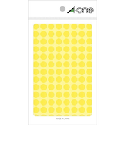 エーワン（A-one）　カラーラベル　9mm丸　黄