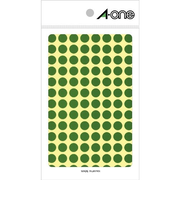 エーワン（A-one）　カラーラベル　9mm丸　緑