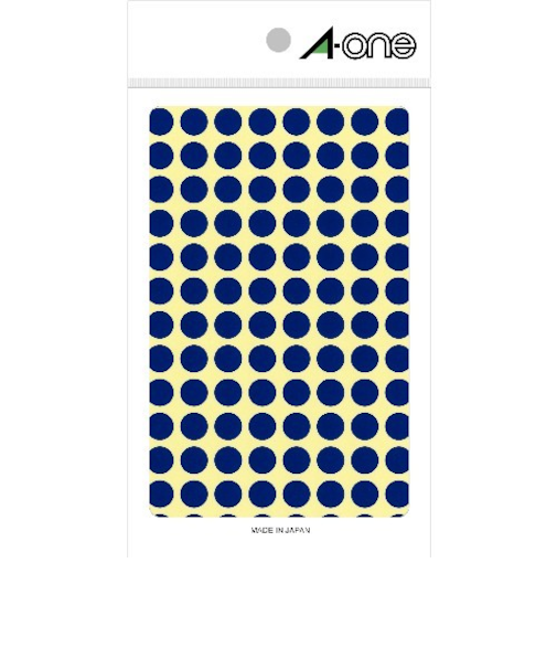 エーワン（A-one）　カラーラベル　9mm丸　青