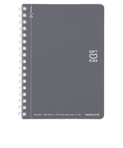 コクヨ（KOKUYO）　ソフトリングノート　ドット入り罫線　5号（A6）　ス－SV351BT－DM　ダークグレー