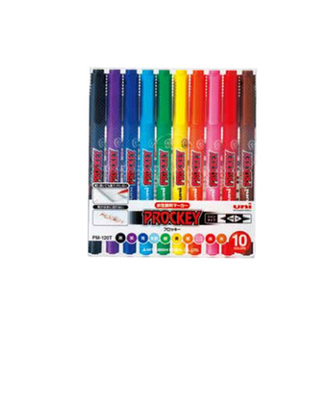 三菱鉛筆　プロッキー10色　PM120TR10CN