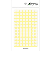 エーワン（A-one）　カラーラベル　9mm丸　白